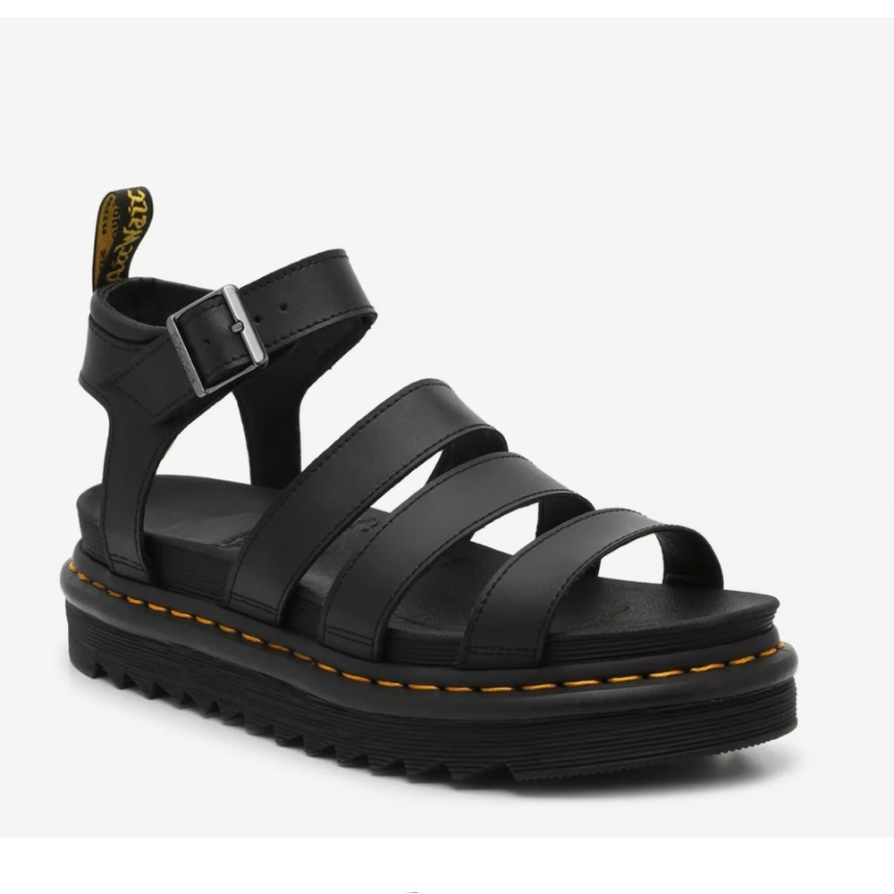 Dr. Martens Blaire Black Platform Sandals